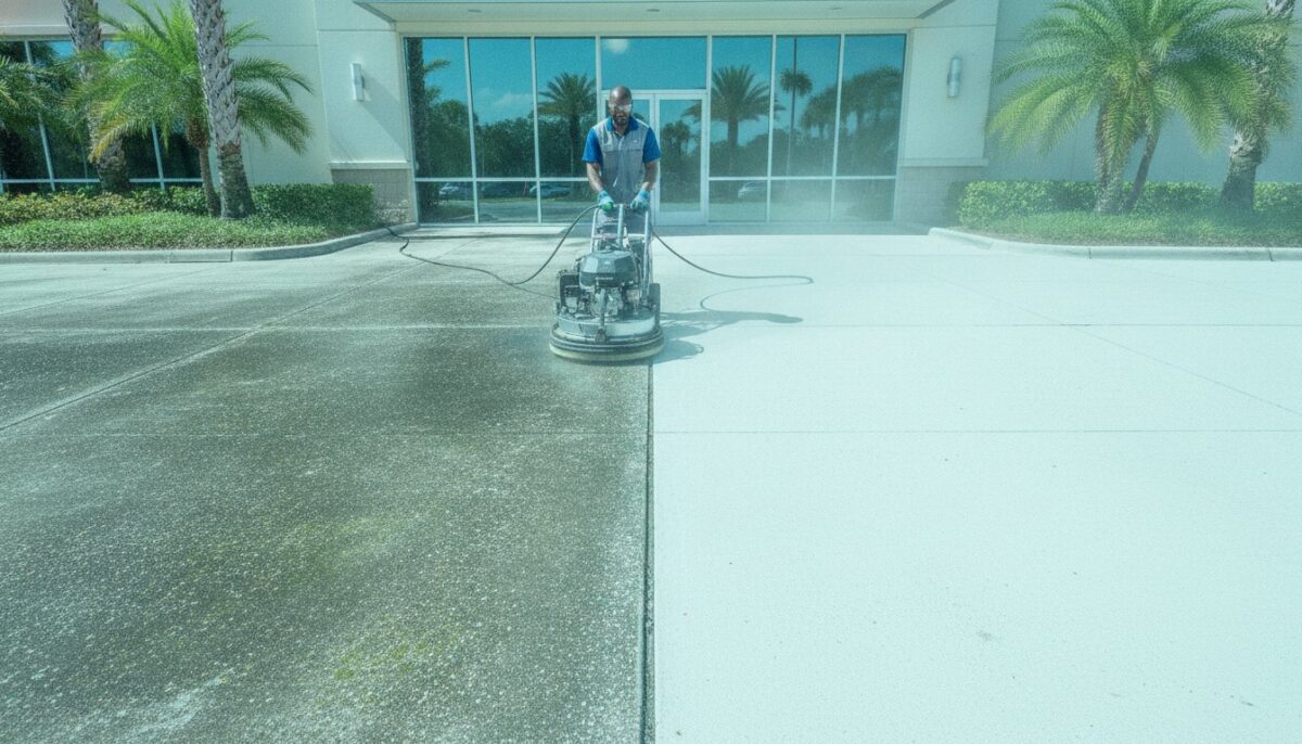Commercial Concrete Cleaning Jacksonville FL: Protect Your Business Image & Safety