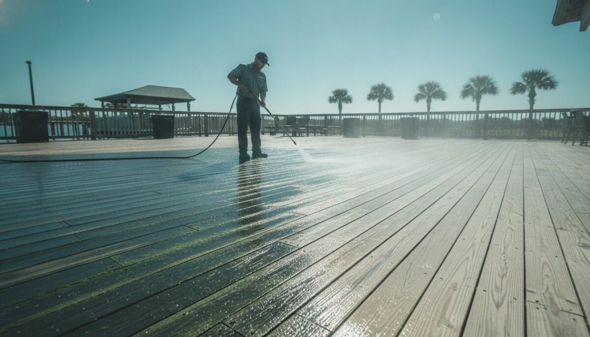 Commercial Deck Cleaning Jacksonville: The Business Owner’s Guide to Safety & Curb Appeal