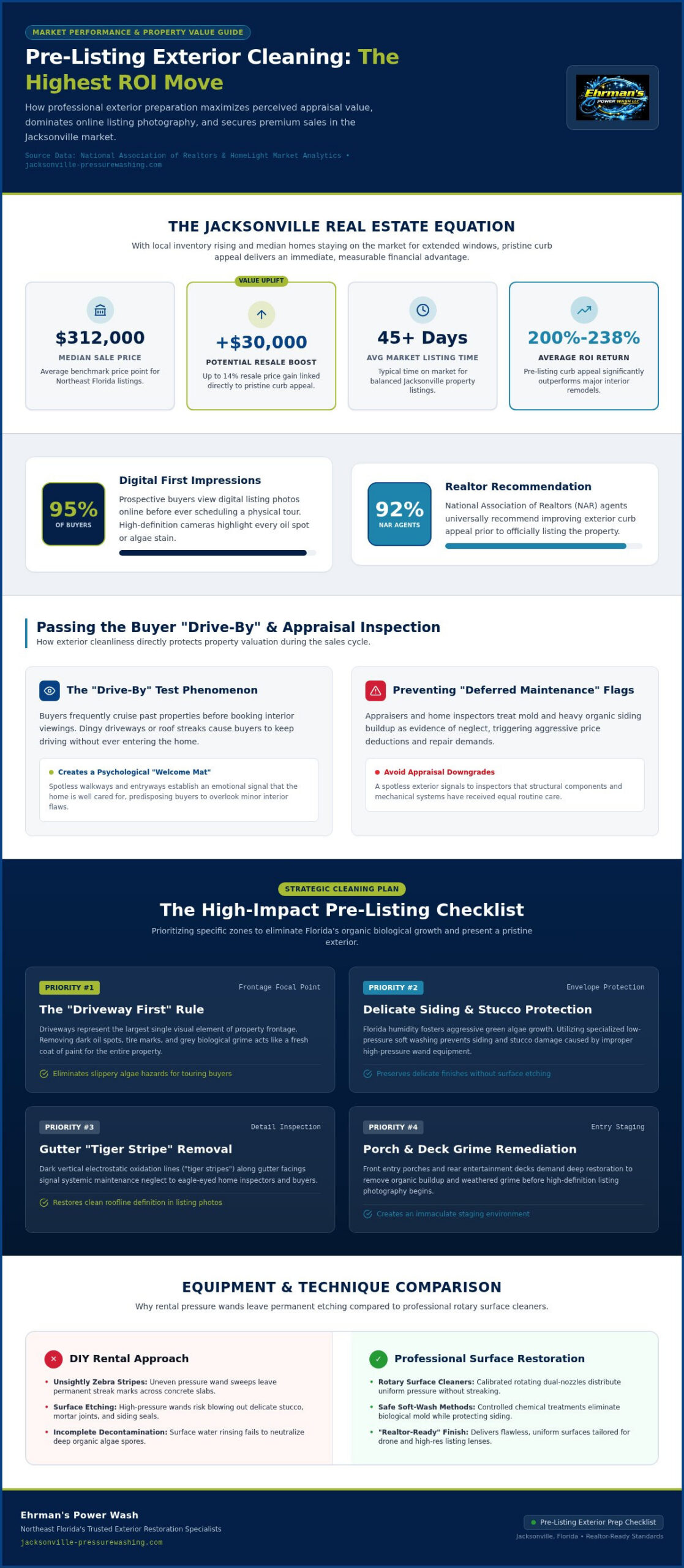 Exterior Cleaning Checklist for Jacksonville Sellers