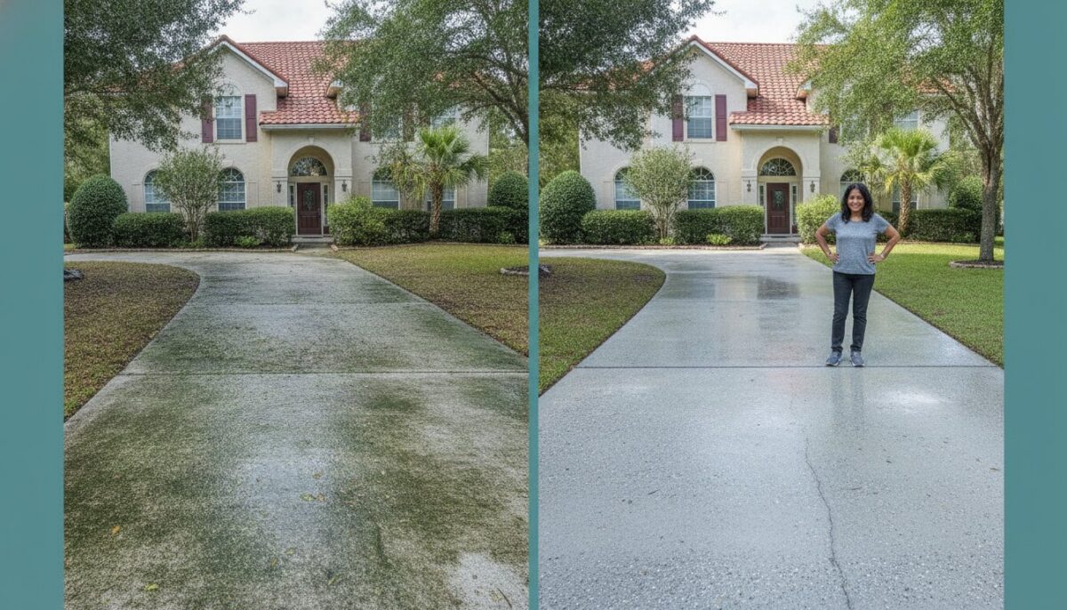How to Remove Green Algae From Driveway Surfaces in Jacksonville