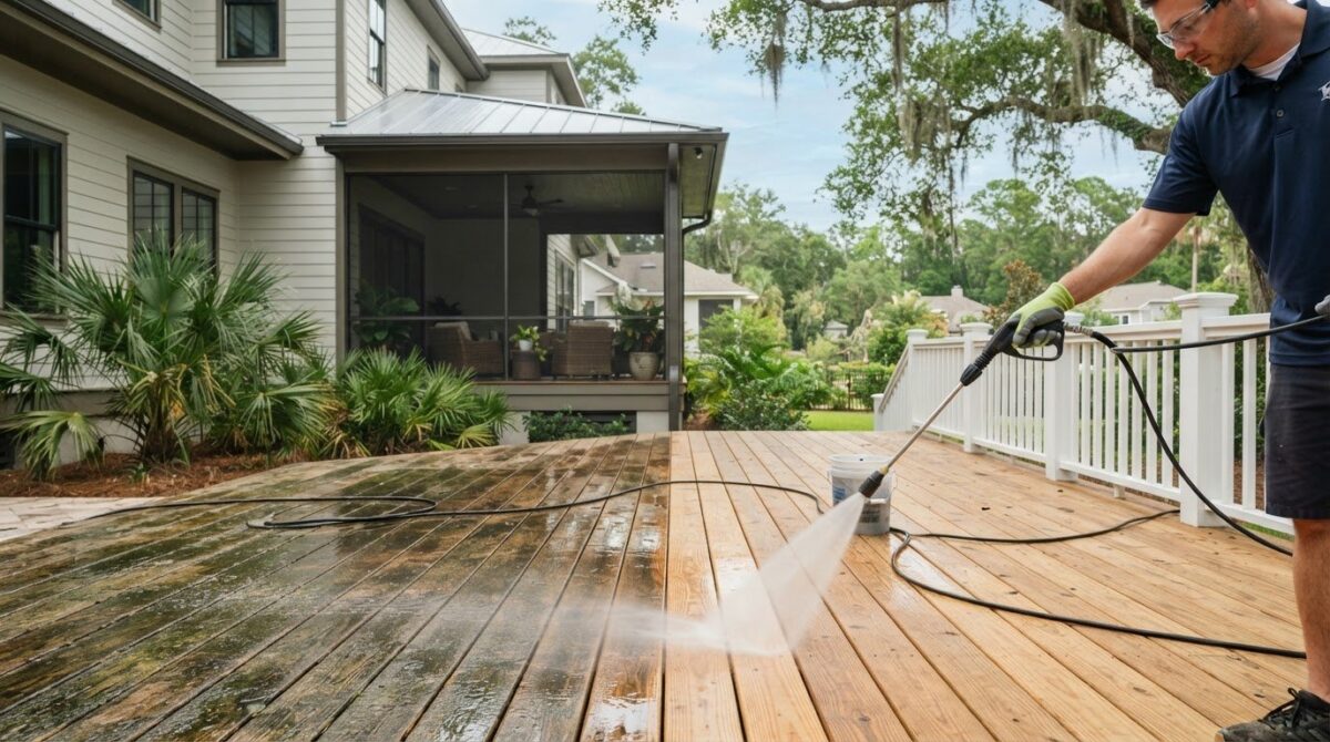 Wood Deck Pressure Washing in Jacksonville, FL: A Safe-Cleaning Guide